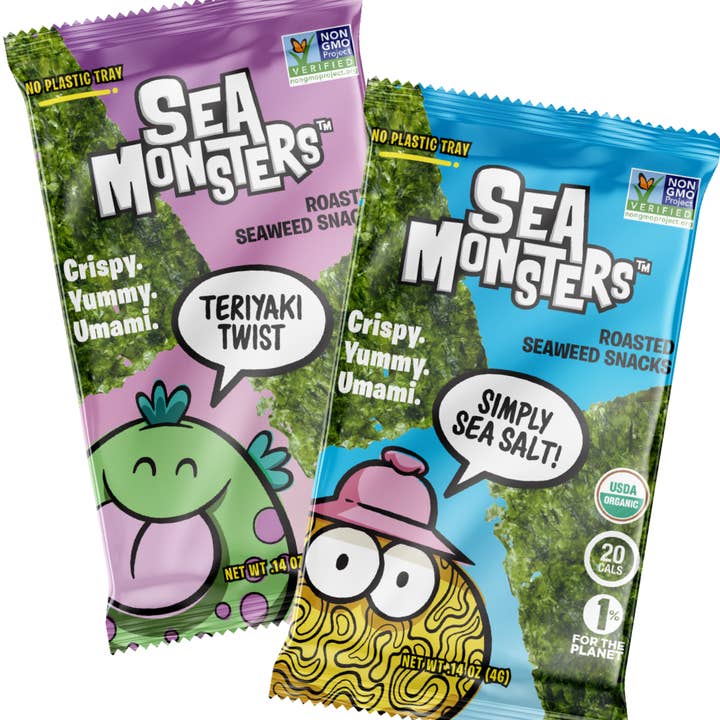 Sea Monsters - Wholesale Chips - Roasted Seaweed Snacks, VRTY .14oz
