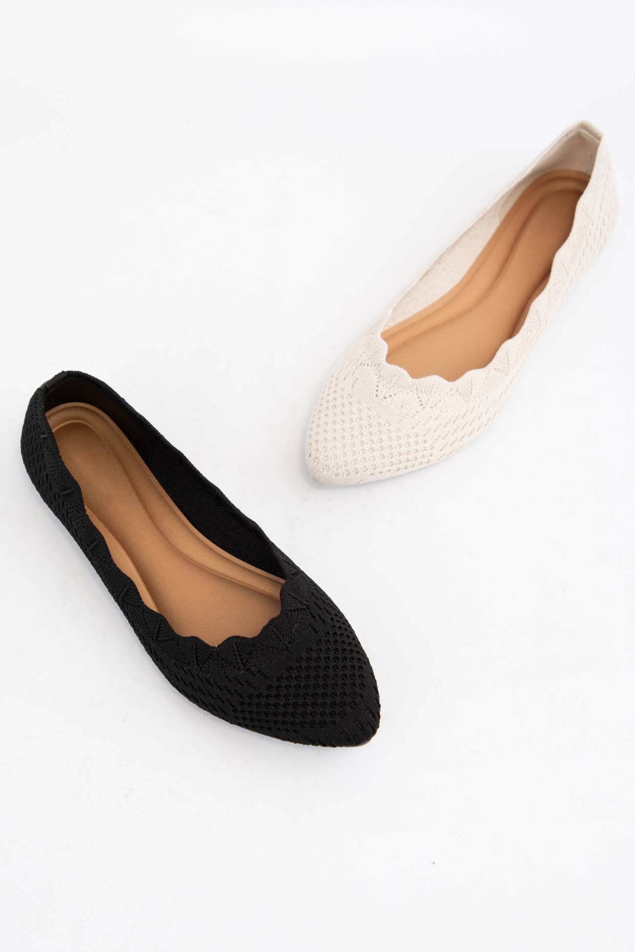 CCOCCI - Vendita all'ingrosso Ballerine - Donna - BALLETTINE IN TESSUTO LAVORATO A MAGLIA CON BORDO A CONCHIGLIA KOSTA4