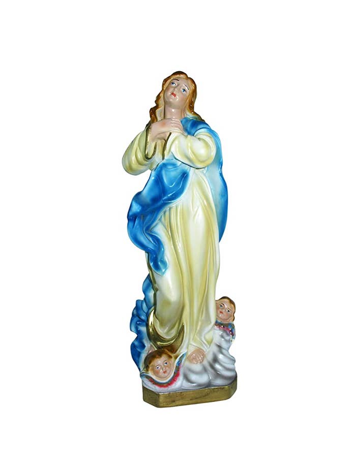 Standbeeld van Onze Lieve Vrouw van de Assumptie van Murillo model in gips cm. 30 voor wholesale door Costa Articoli Religiosi