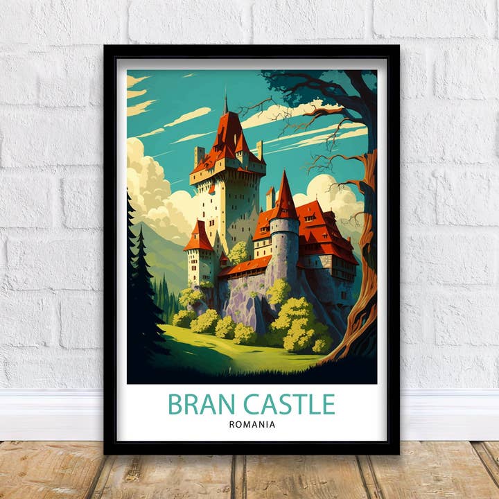 Bran Castle Romania Travel Poster Bran Castle Wall Art Bran Castle Poster Romania Travel Posters Bran Castle Art Poster Bran Castle for wholesale by InkNPrintz