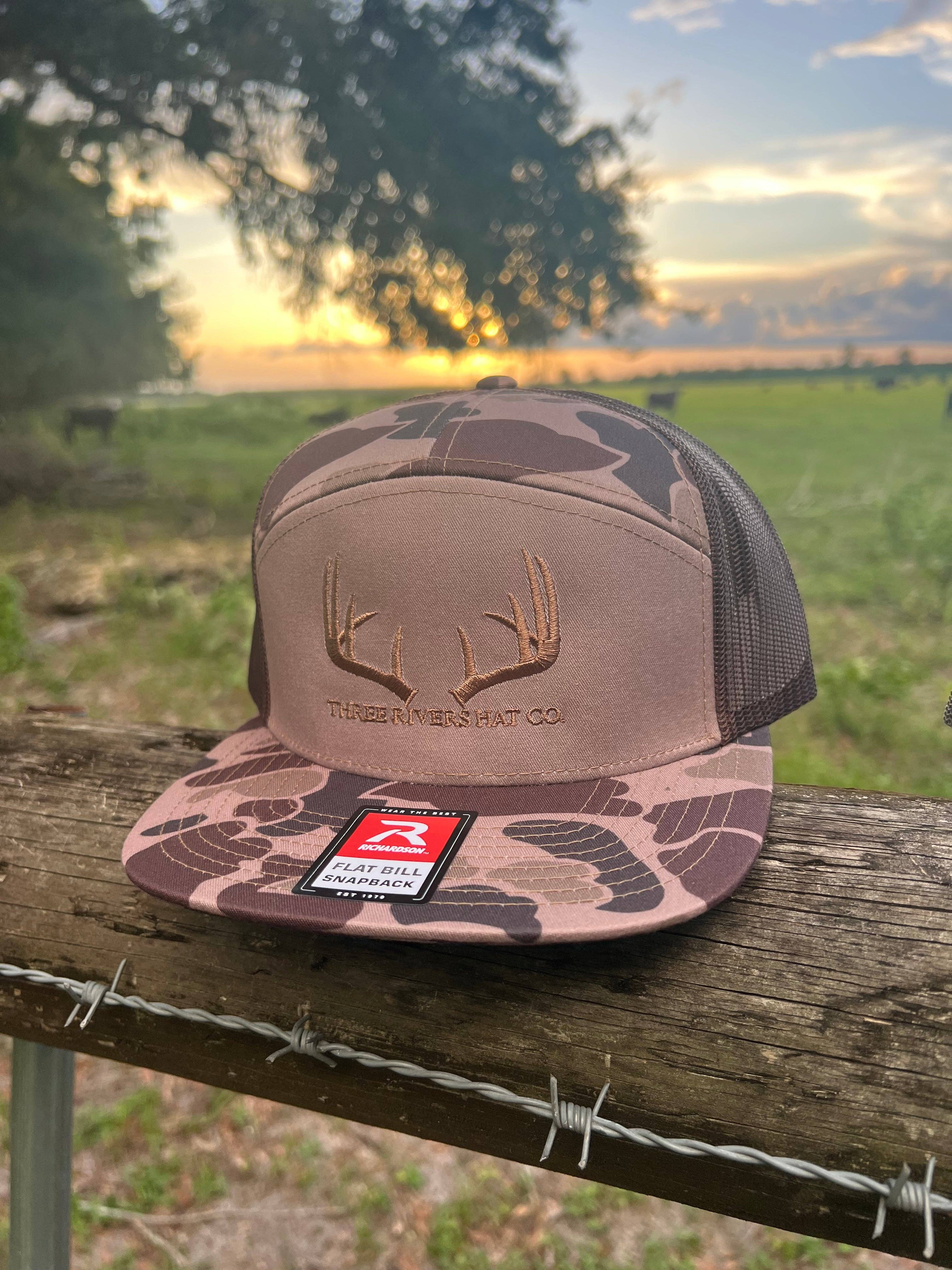 Three Rivers Hat Co. – boné - Unissexo por atacado – Clássico Whitetail Rack - Boné Flatbill Snapback - Richardson 168P Duck Camo3
