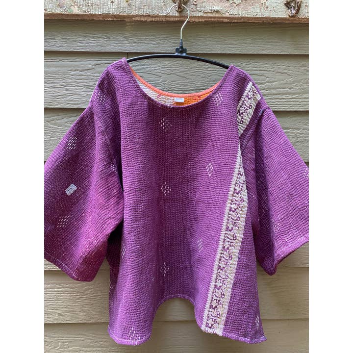 Seeds - Wholesale T-Shirt - Women's - Kantha Shirt | Made From Recycled Cotton Kanthas One Size