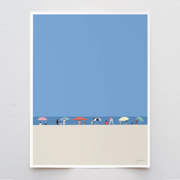 Beach Horizon Art Print One. Signed. Unframed. 230701. for wholesale by Jorey Hurley