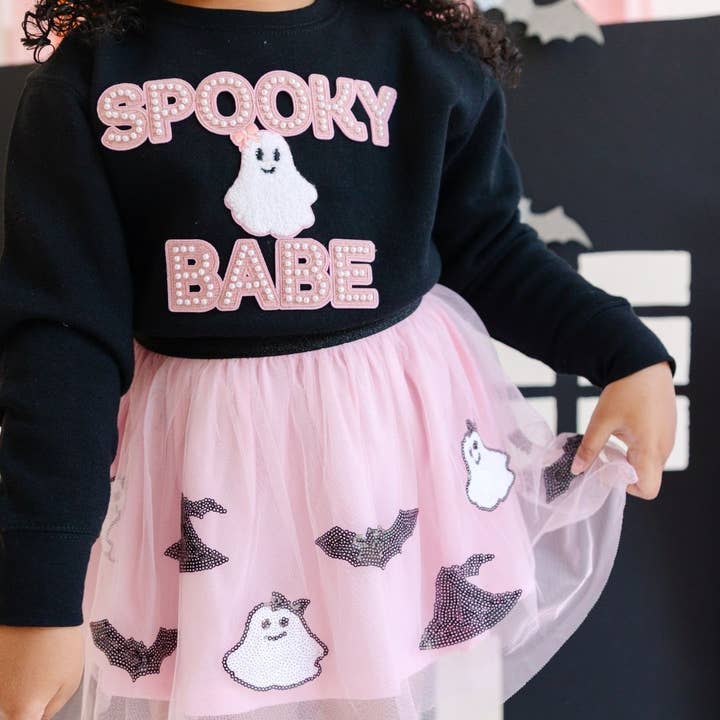 Sweet Wink - Wholesale Tutu - Kids - Spooky Babe Sequin Halloween Tutu - Kids Clothing2