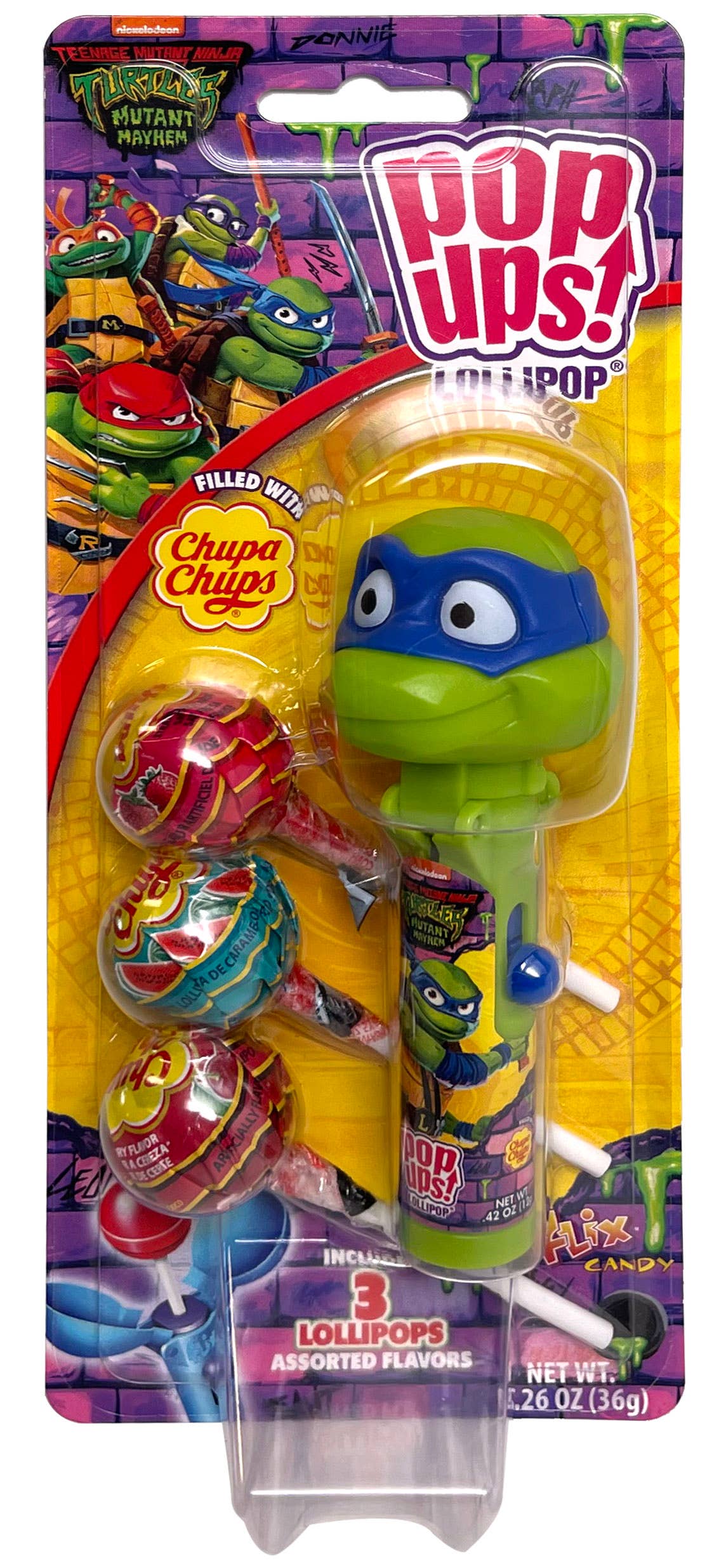 Grandpa Joe's Candy Shop – wholesale Lollipop – Pop-Ups Lollipop - Teenage Mutant Ninja Turtles 6ct1