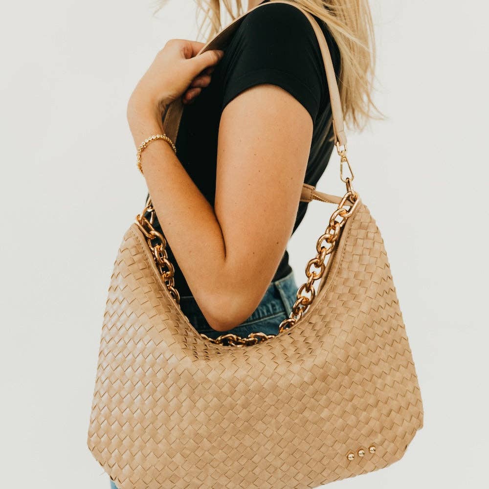 Pretty Simple - Wholesale Shoulder Bag - Women's - Sienna Slouchy Woven Shoulder Bag - TOP SELLER10