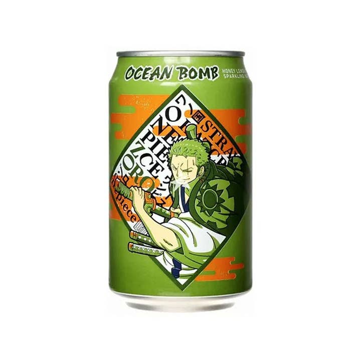 Global Bite Co - Wholesale Sparkling Water - One Piece Zoro Honey Lemon Soda 330ml (Taiwan)