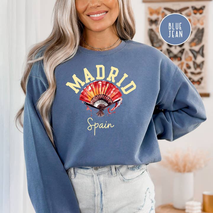 Madrid Spain Comfort Colors® Sweatshirt for wholesale by CindyL Boutique