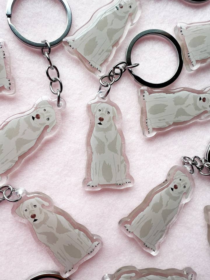 Labrador Retriever (silver) Keychain for wholesale by Our Cheery Corner