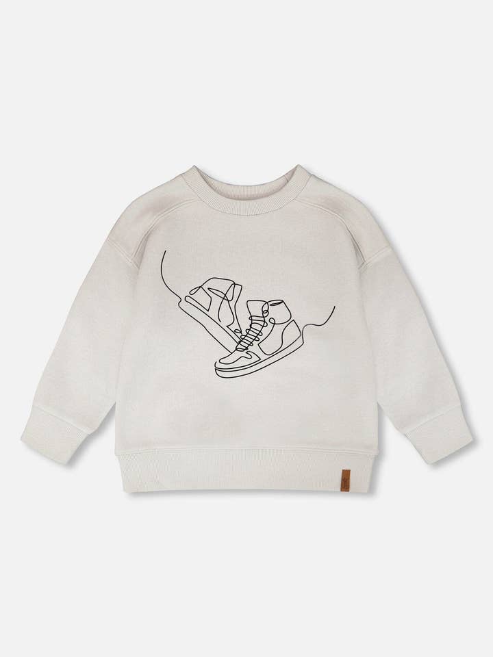 Felpa in French Terry Grigio Chiaro per la vendita all'ingrosso da parte di Deux par Deux