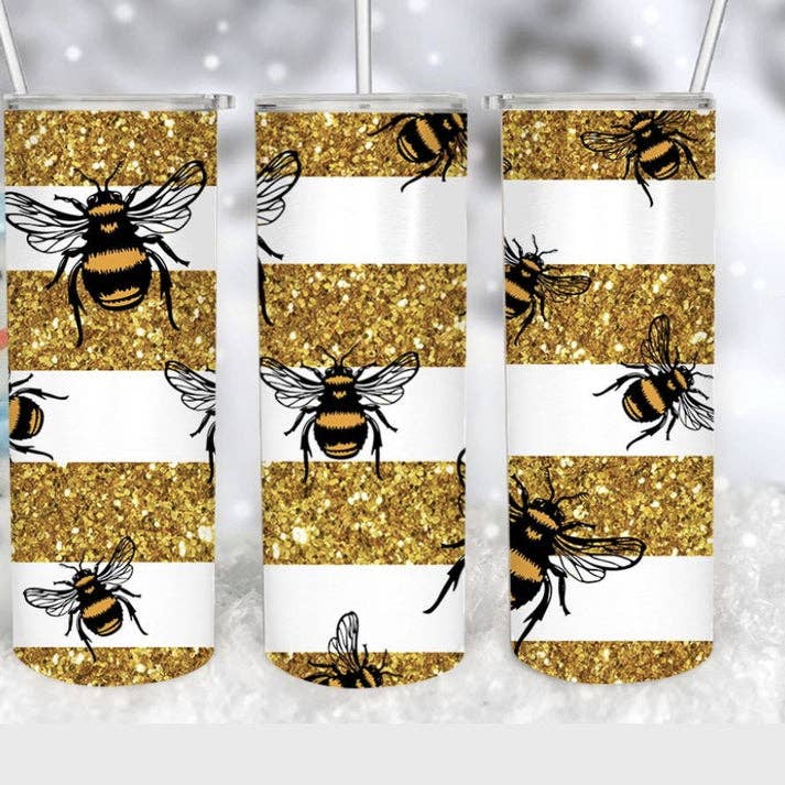 20oz Tumbler with Bee Hive Design for wholesale by The Branded Monkey