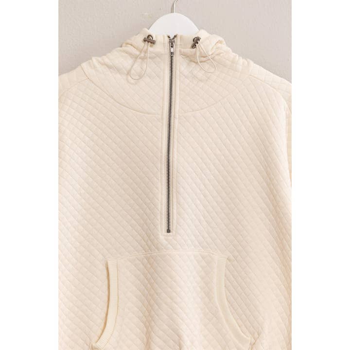 HYFVE - Wholesale Hoodie - Women's - HF25C358-Quilted Knit Hood Top