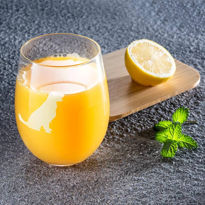 The Wine Savant / Khen Glassware - Wholesale Wine Glass - Golden Retriever Stemless Wine Glasses Set of 23