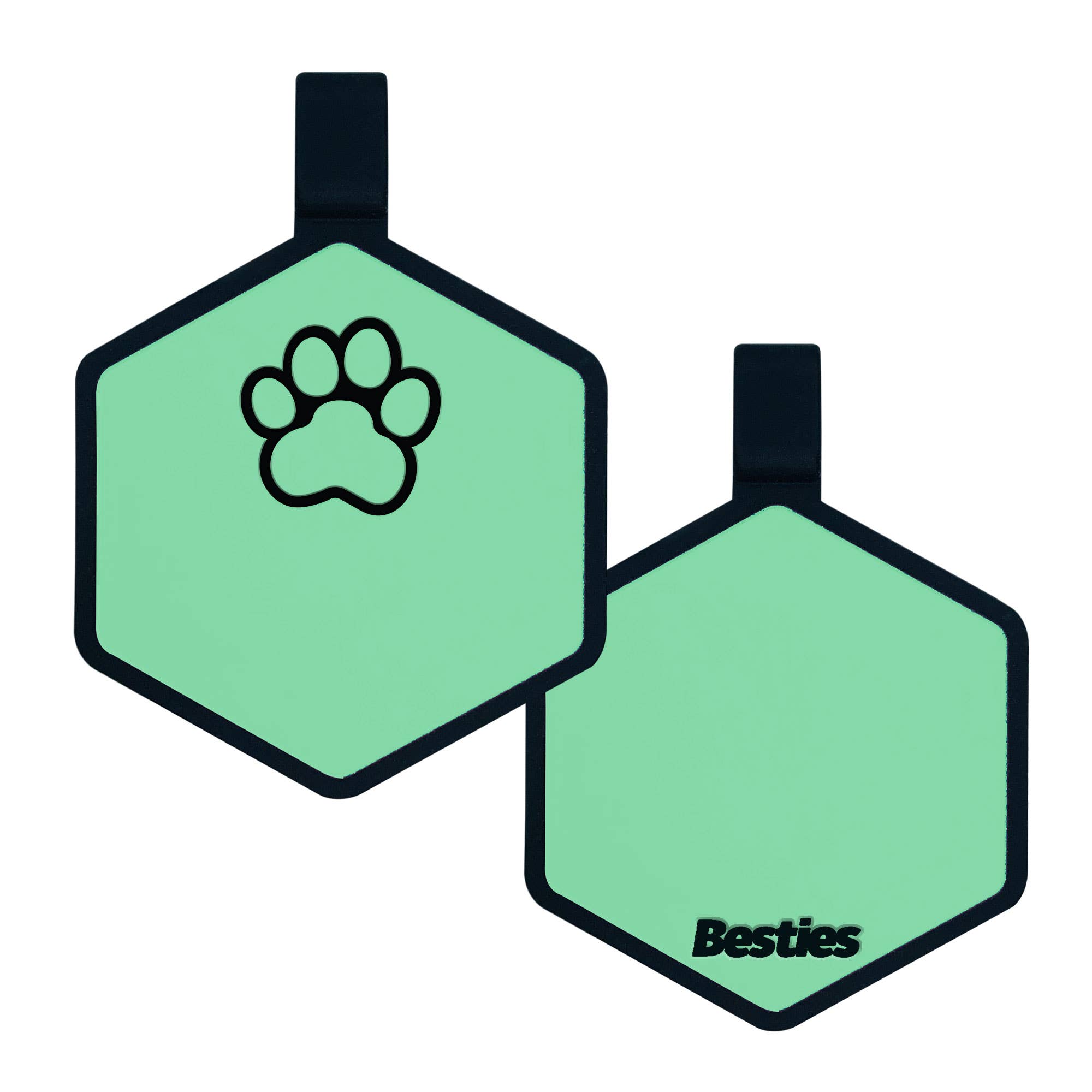 Besties Pets - Wholesale Pet Identification Tag - Dog - Paw Silicone Dog ID Tag16