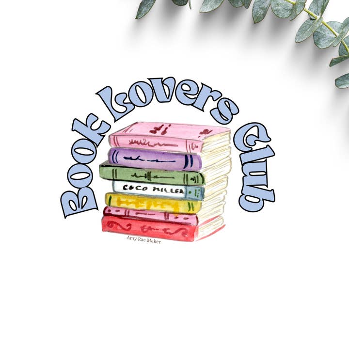 Book Lovers Club Sticker for wholesale by Amy Rae Maker