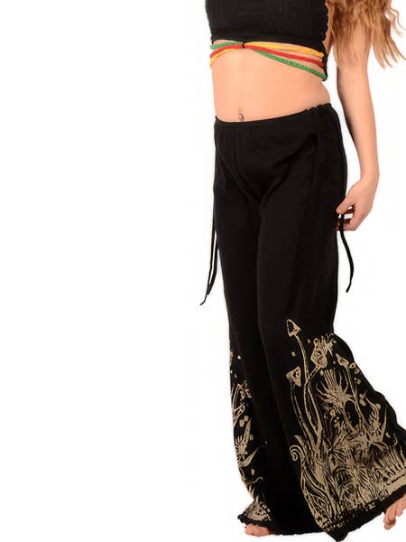 Gypsy Rose - Wholesale Pants – Women's - Cotton Mushroom Print Pants0