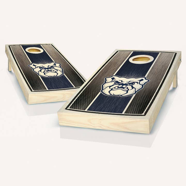 Butler Bulldogs Stained Striped Cornhole Set for wholesale by Skip's Garage