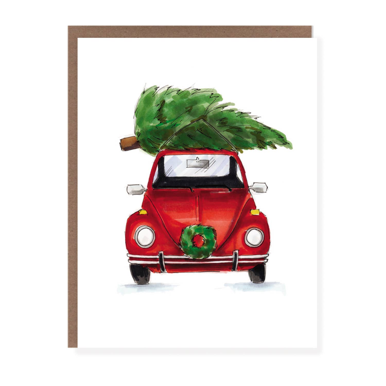 Morgan Swank Studio - Wholesale Christmas Card - Vintage VW Bug Card | Christmas Card4
