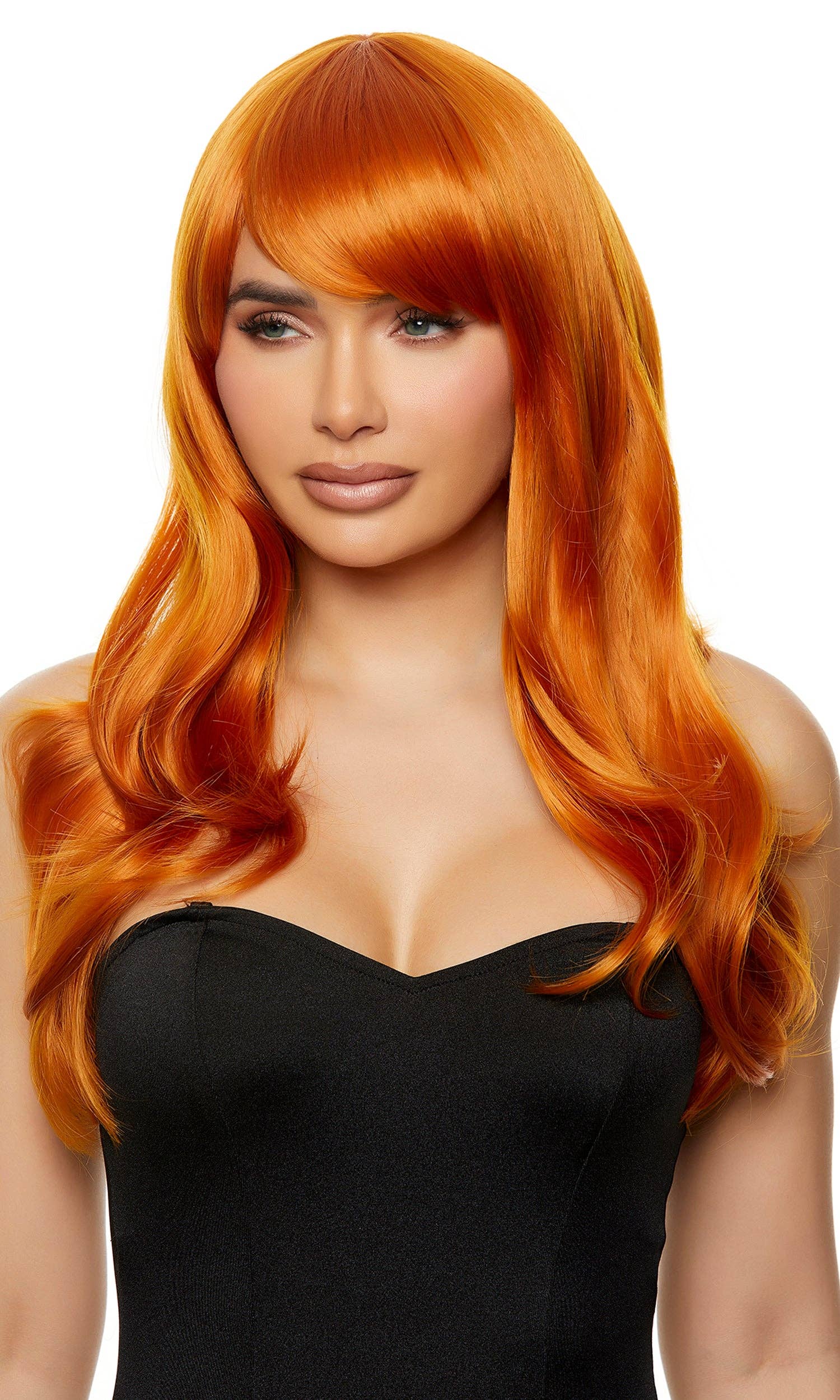 Orange Wig With Curl for wholesale on Faire