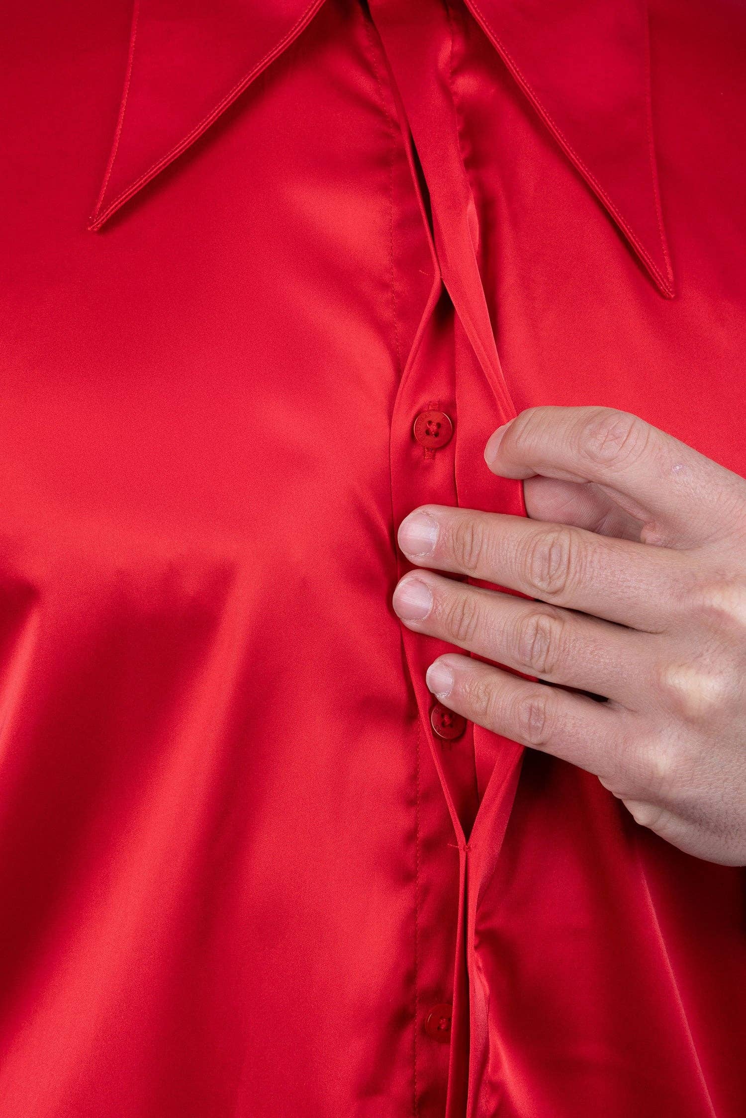 BARABAS - Wholesale Button Down Shirt - Men's - Men's Spear Point Shiny Long Sleeve Shirt 4B1025