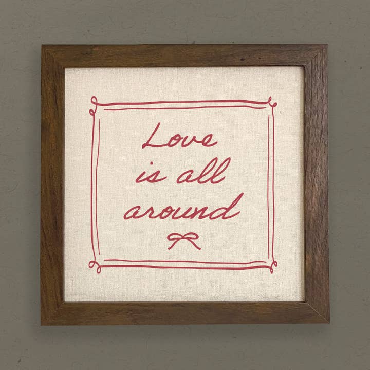 Love is All Around - Framed Sign for wholesale by Boheme Bliss