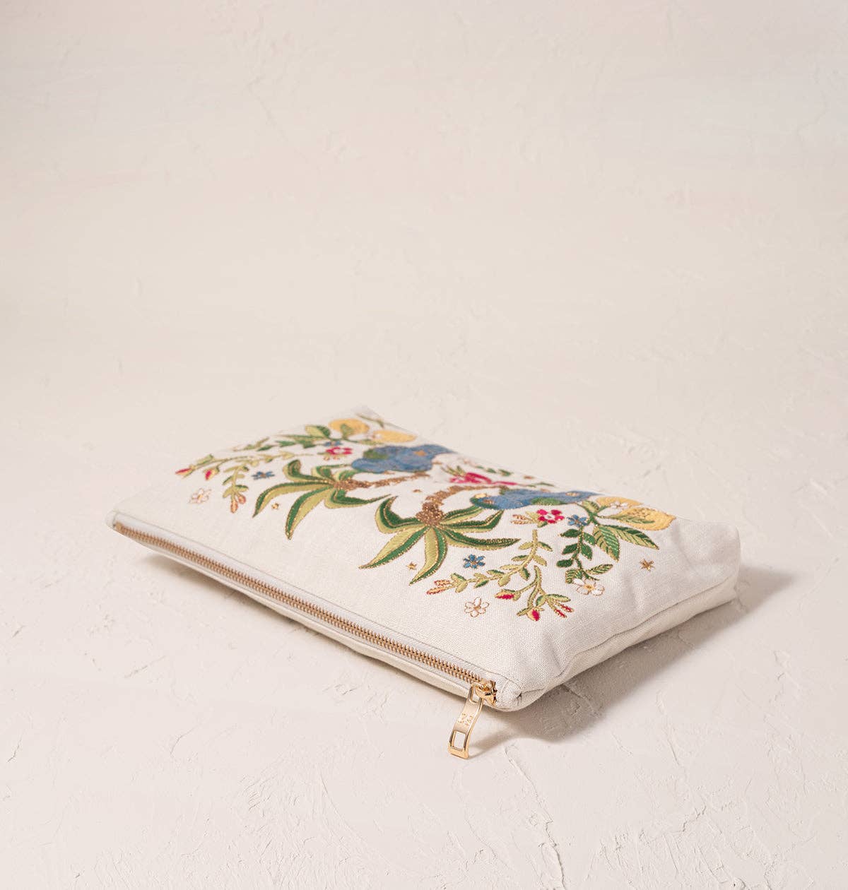 Cream Tropical Parrot Everyday Pouch for wholesale on Faire2