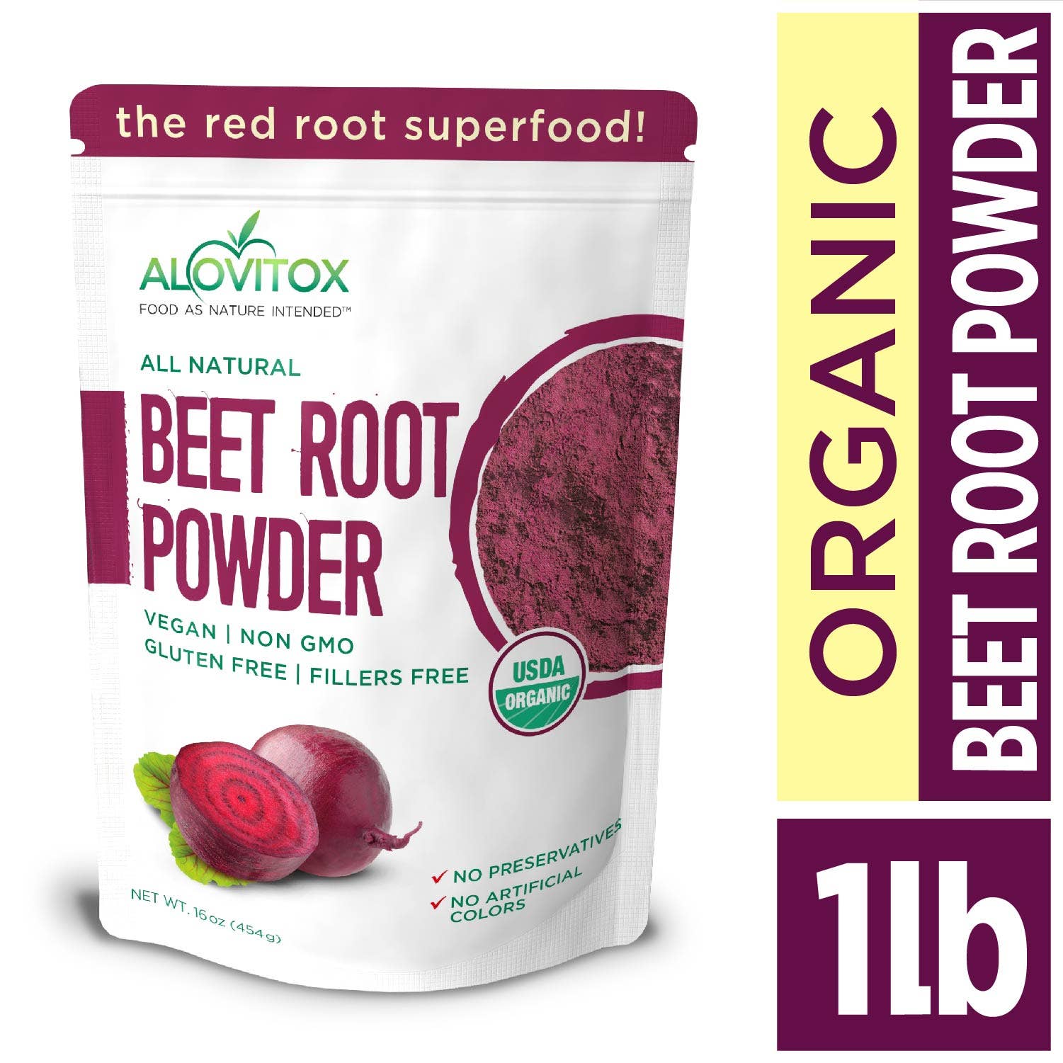 Alovitox - Wholesale Protein/Superfood Powder - Certified Organic Beet Root Powder2