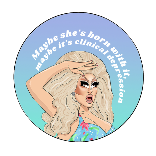 ART WOW - Wholesale Sticker - Circle Stickers 'Trixie Mattel' by The Queer Store0