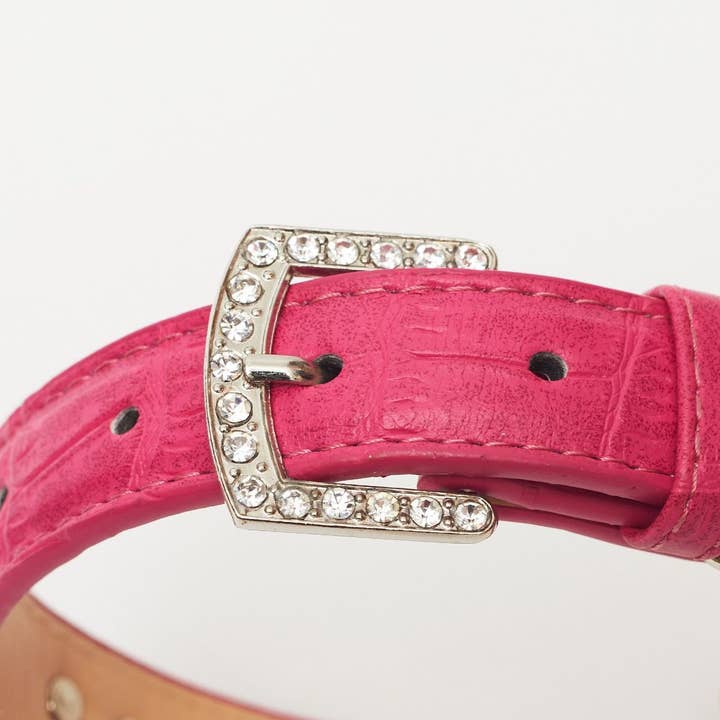 PetLondon - Wholesale Pet collar – Dog - Bling Crystal Dog Collar Grenadine Pink3