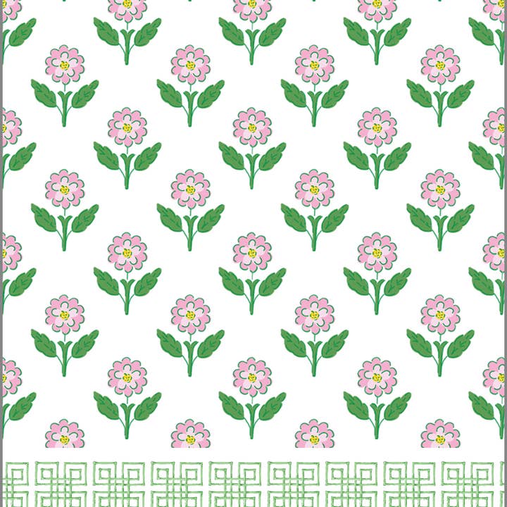 Paper Table Runner | Pink Daisy for wholesale by WH Hostess Social Stationery