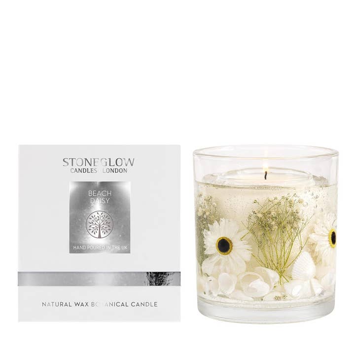 Nature's Gift - Beach Daisy - Vela de gel de cera natural para venta al por mayor de Stoneglow Candles