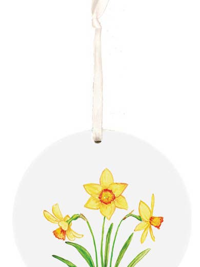 Adorno de narciso, flor de nacimiento de marzo, decoración navideña para venta al por mayor de Faith and Franklin