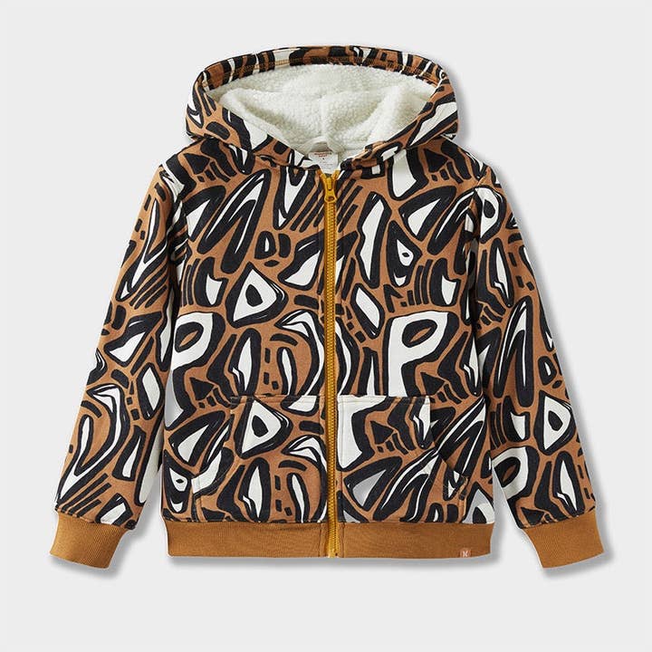 Abstract Alphabet Zip Hoodie for wholesale by Hummingbear