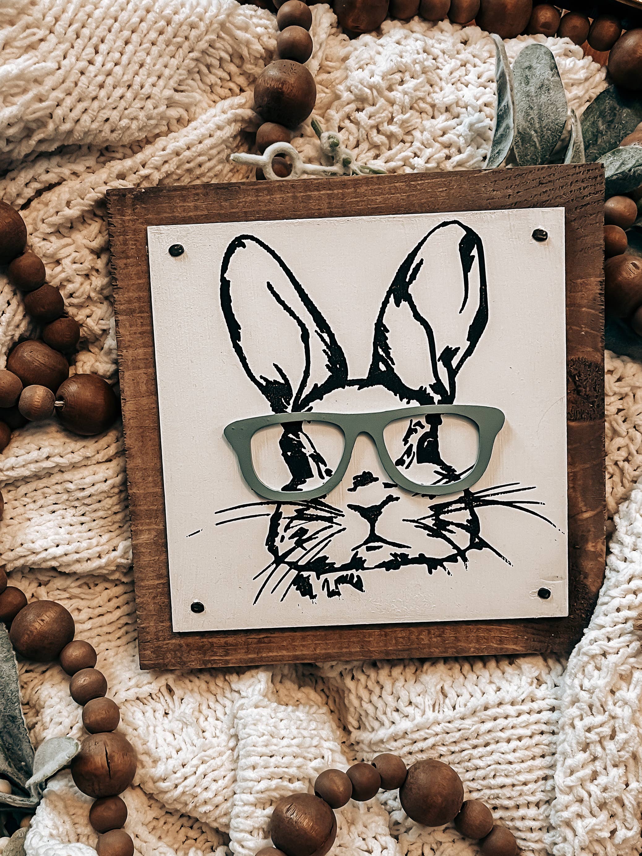The Broken Board - Wholesale Sign - Bunny with glasses 5