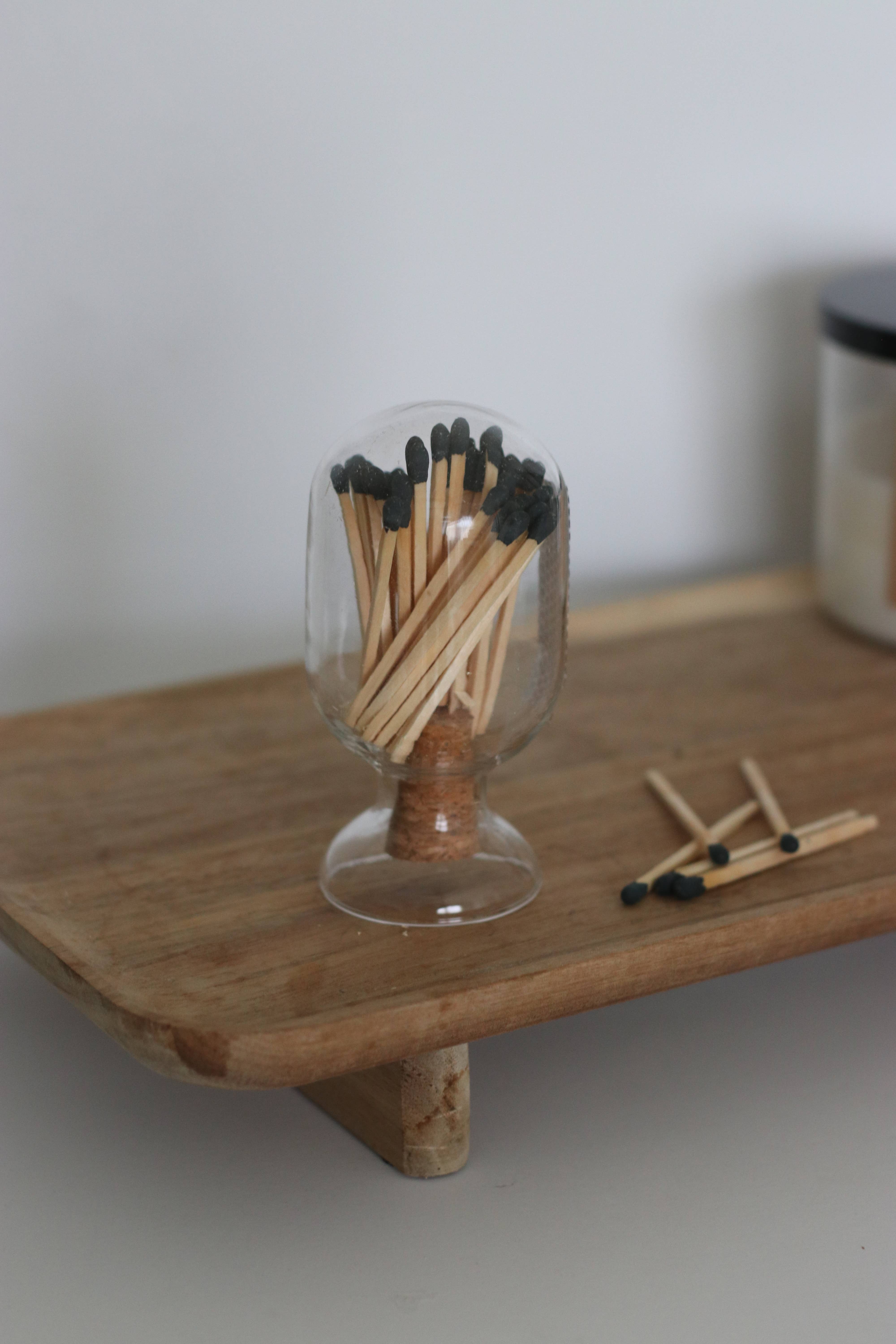 Nova Candle Co - Wholesale Matches - Glass Match Cloche - 50 Matches - 2.5" Match Sticks2