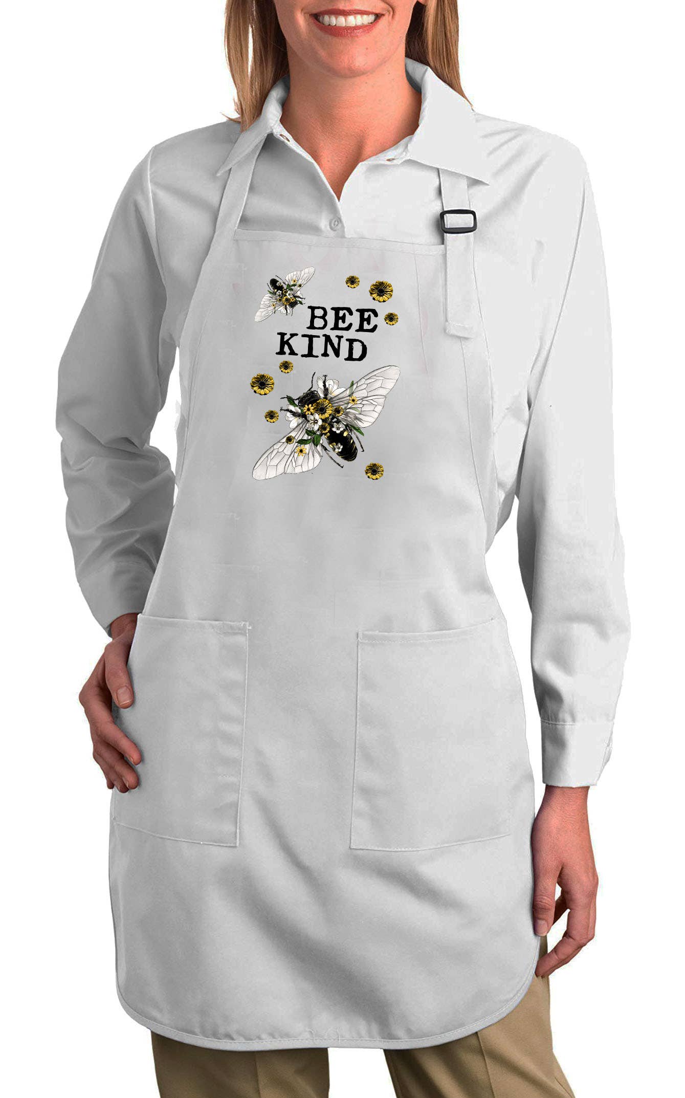 Avery Lane Gifts - Wholesale Apron - Bee Kind Flowers Vintage Bees Cotton Apron