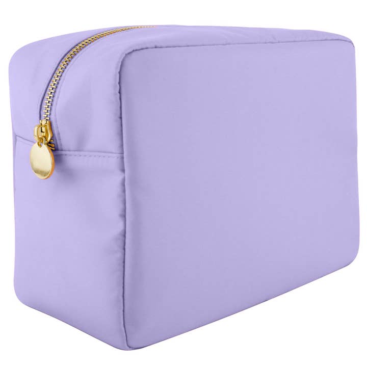 DANCOUR Large Makeup Bag - Nylon Cosmetic Pouch - Purple for wholesale by Dancour