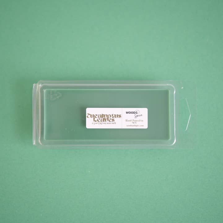 Eucalyptus Leaves 2.5 OZ Soy Wax Melt for wholesale by Woods & Spice