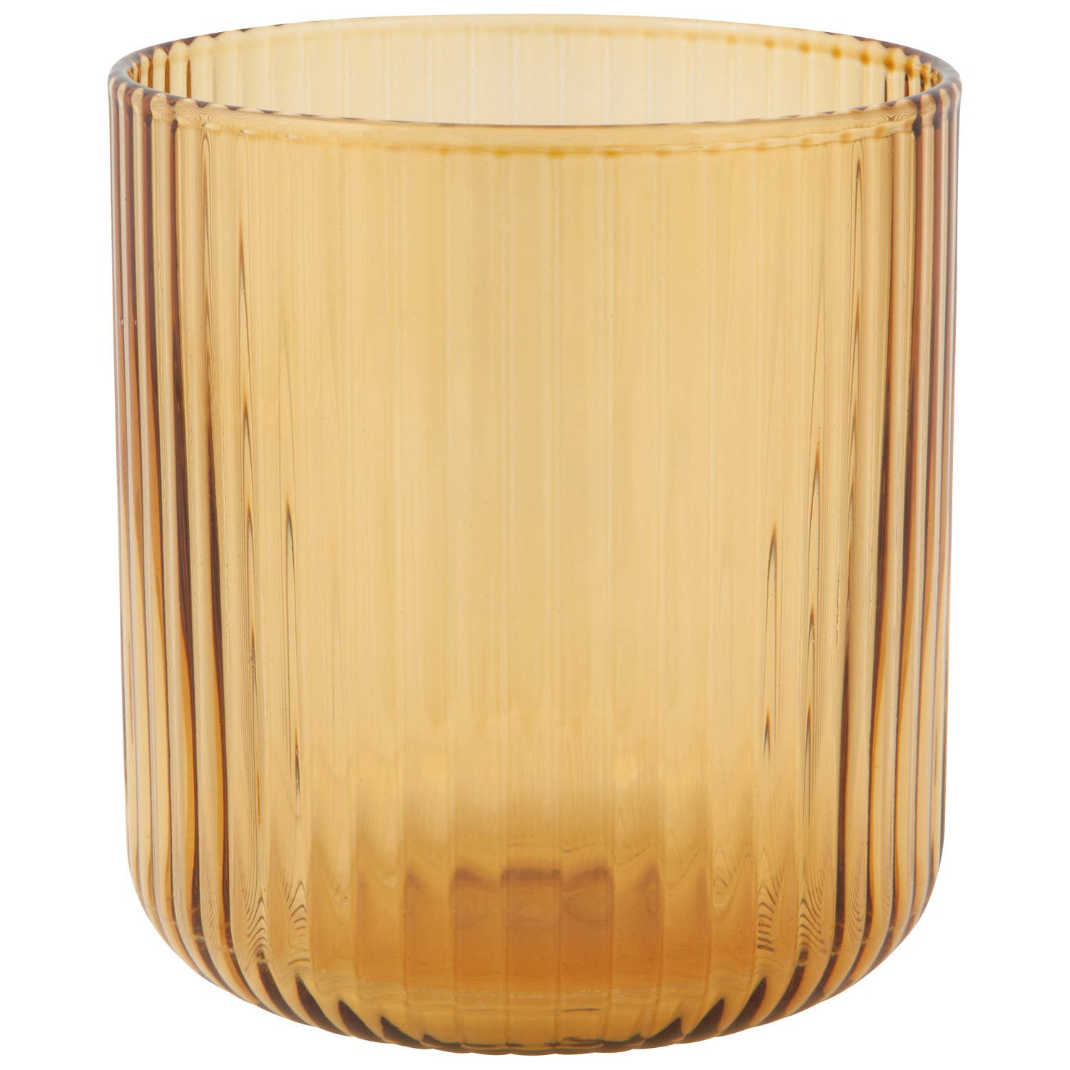 Danica Heirloom - Wholesale Drinking Glass/Cup - Fluted Glass 12 oz - Amber0