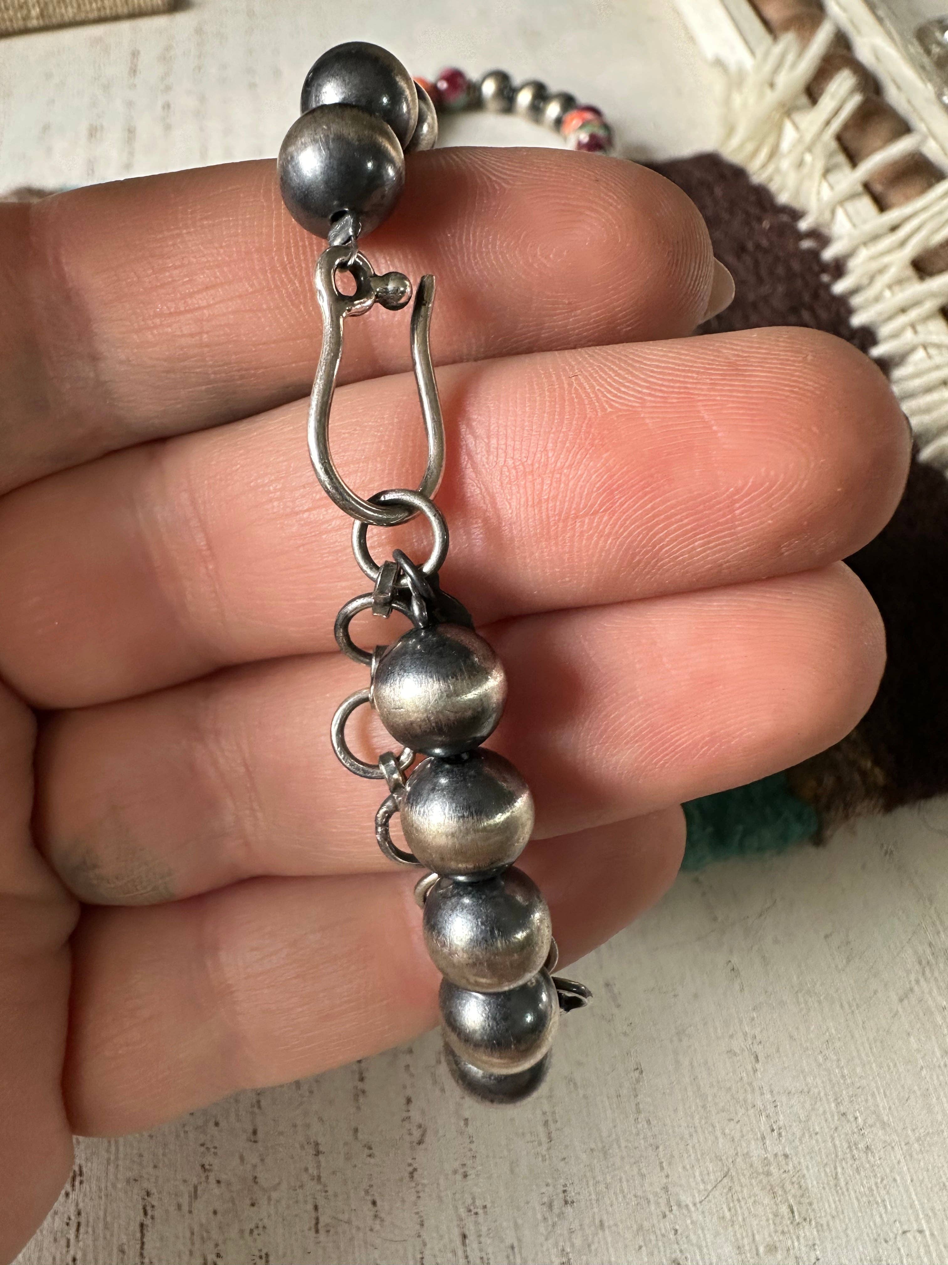 Nizhonitradersllc - Vendita all'ingrosso Collane di perline/perle - Collana artigianale con perline di spezie in argento sterling da 4mm-8mm con estensione di 2 pollici5