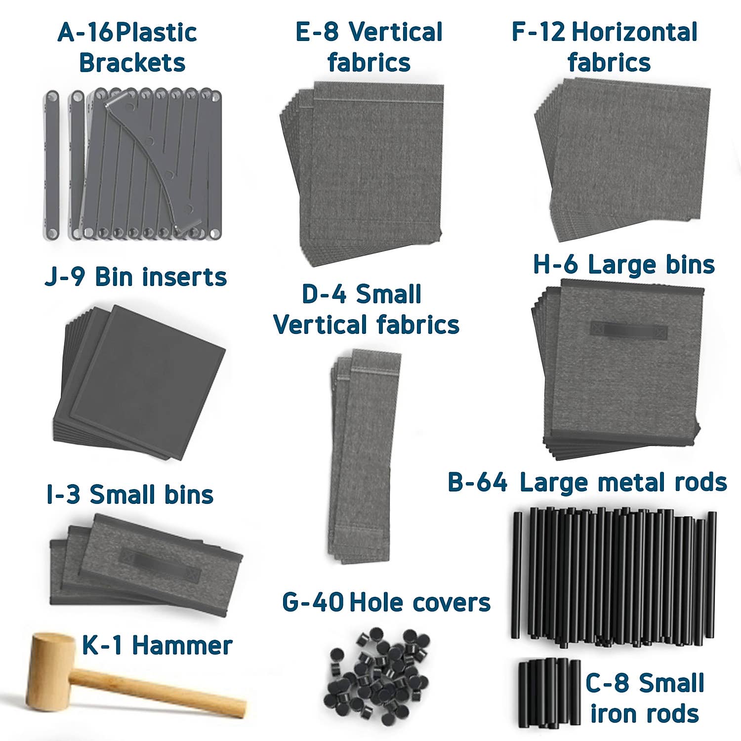 Clara Clark - Vente Bacs de rangement - Organisateur de rangement Cube2