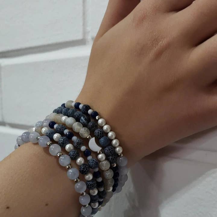 Corals & Lava Stone Bracelet - B2 for wholesale by The Bijoux Collective