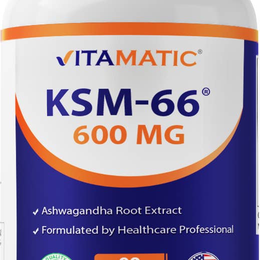 Vitamatic - Wholesale Oral Supplement/Vitamin - KSM-66 Ashwagandha Root Extract + Bioperine - 600mg, 60 Caps
