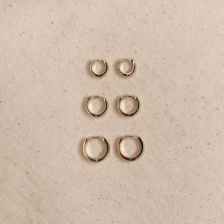 GoldFi - Wholesale Jewelry Set - Polished Classic Clicker Hoop Earrings