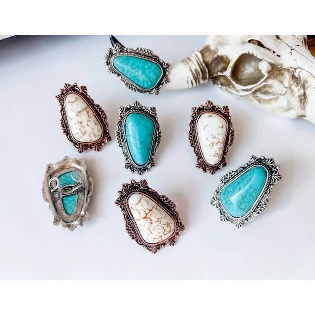 Boho Ranch Shop - Wholesale Cocktail/Statement Ring - Oversized Western Navajo Statement Ring2