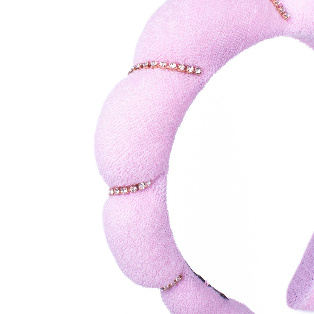 Selini New York - Wholesale Spa Headband - Puffy Spa Terry Towel Rhinestone Headband -PHB10447