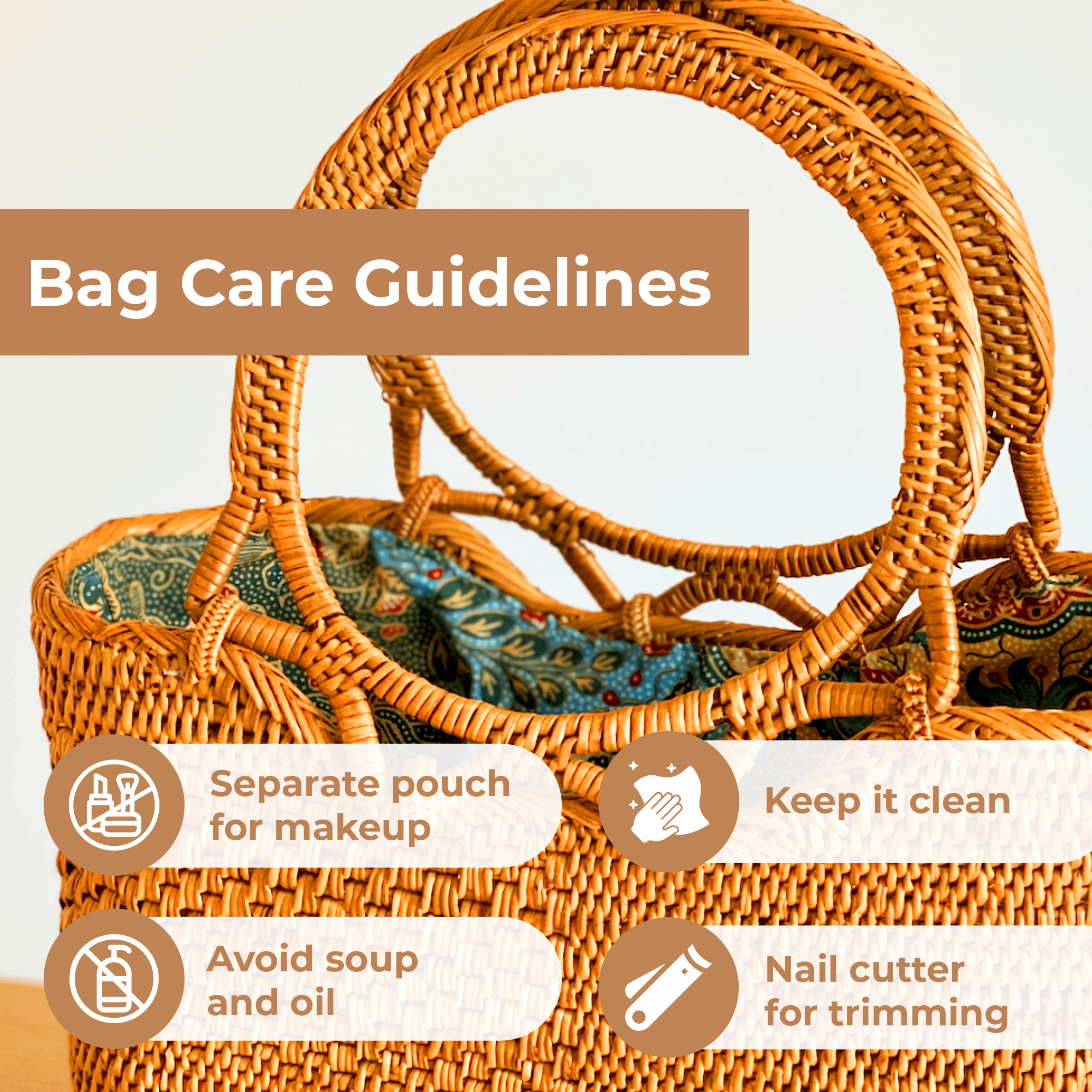 Ganapati - Wholesale Top Handle Bag - Women's - Bali Rattan Handbag - Kelsey7