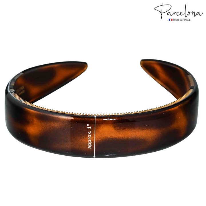 Parcelona Headband – Cellulose Acetate with Non-Slip Teeth for All Hair Types for wholesale by Parcelona