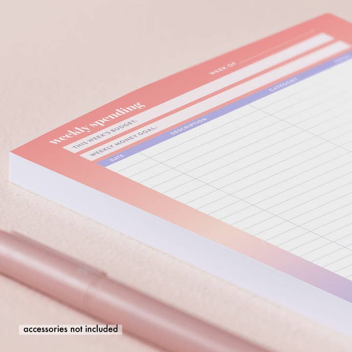 Erin Condren Design - Wholesale Notepad - Budget Tracker Notepad - 50 sheets