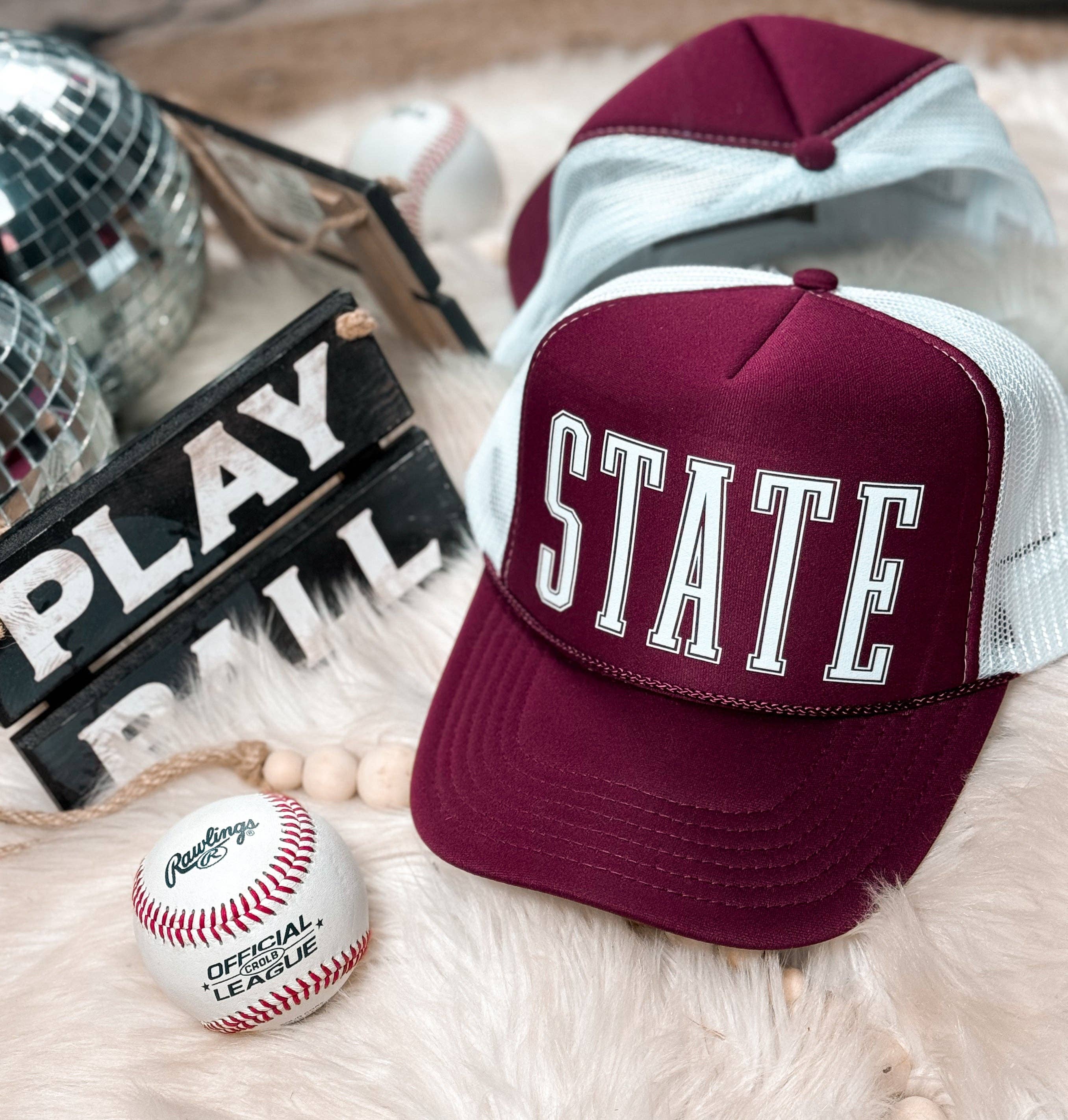 Truelove Apparel – wholesale Truckerkeps – Unisex – Hög Varsity Game Day Team Tryck Truckerkeps3